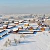 Вид на поселок сверху. Коттеджный поселок Руза Фэмили Парк (январь 2014 г.)