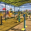 В Парке установлены тренажеры и детские площадки