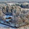 Особняк из клееного бруса в березовой роще, Коттеджный поселок Руза Фэмили Парк (декабрь 2013 г.)